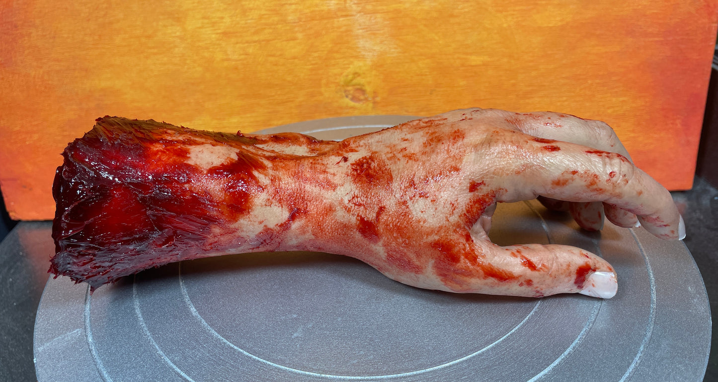 Severed hand Halloween Horror prop
