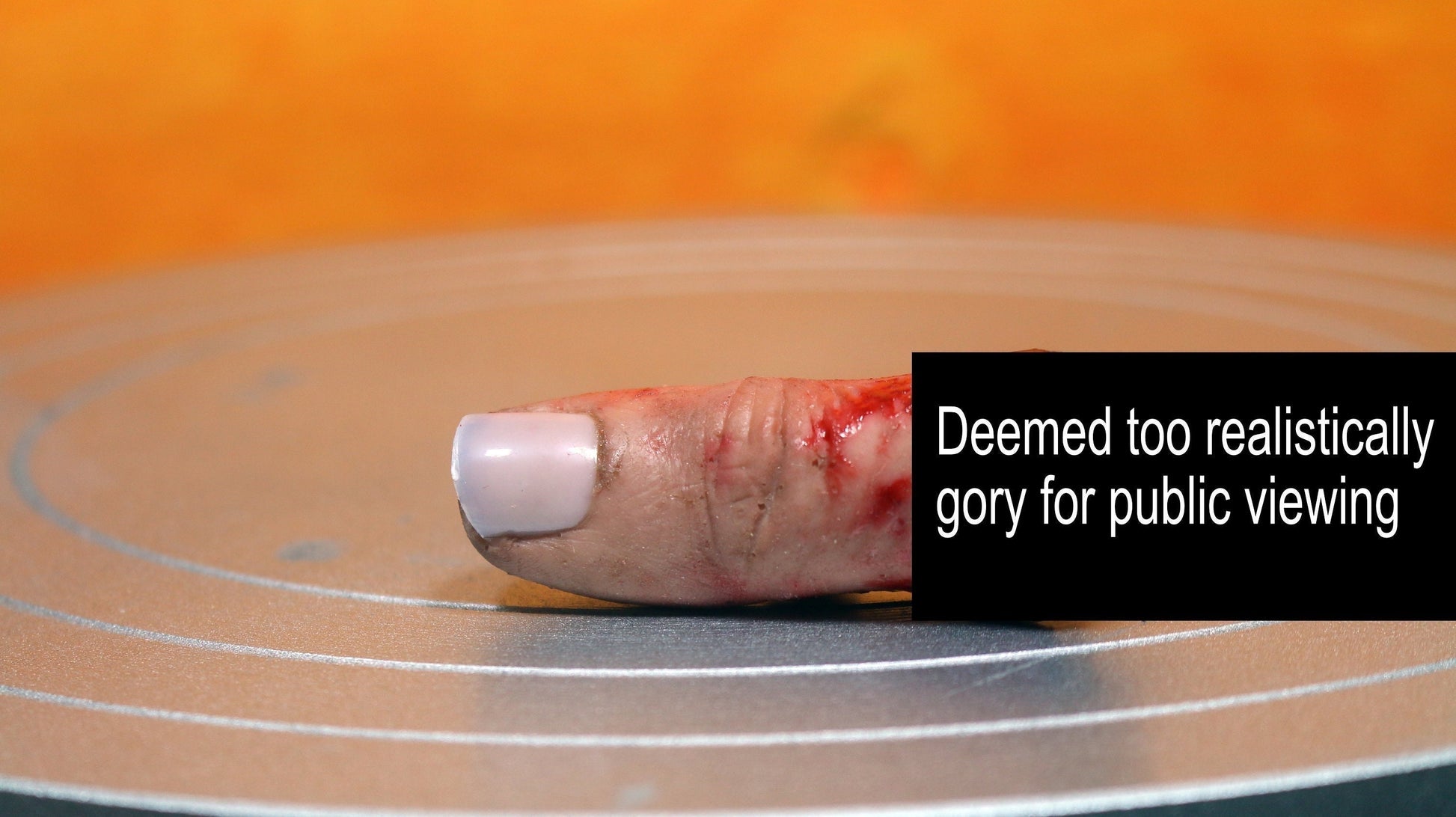 Bloody severed thumb. Perfect halloween decoration or horror prop