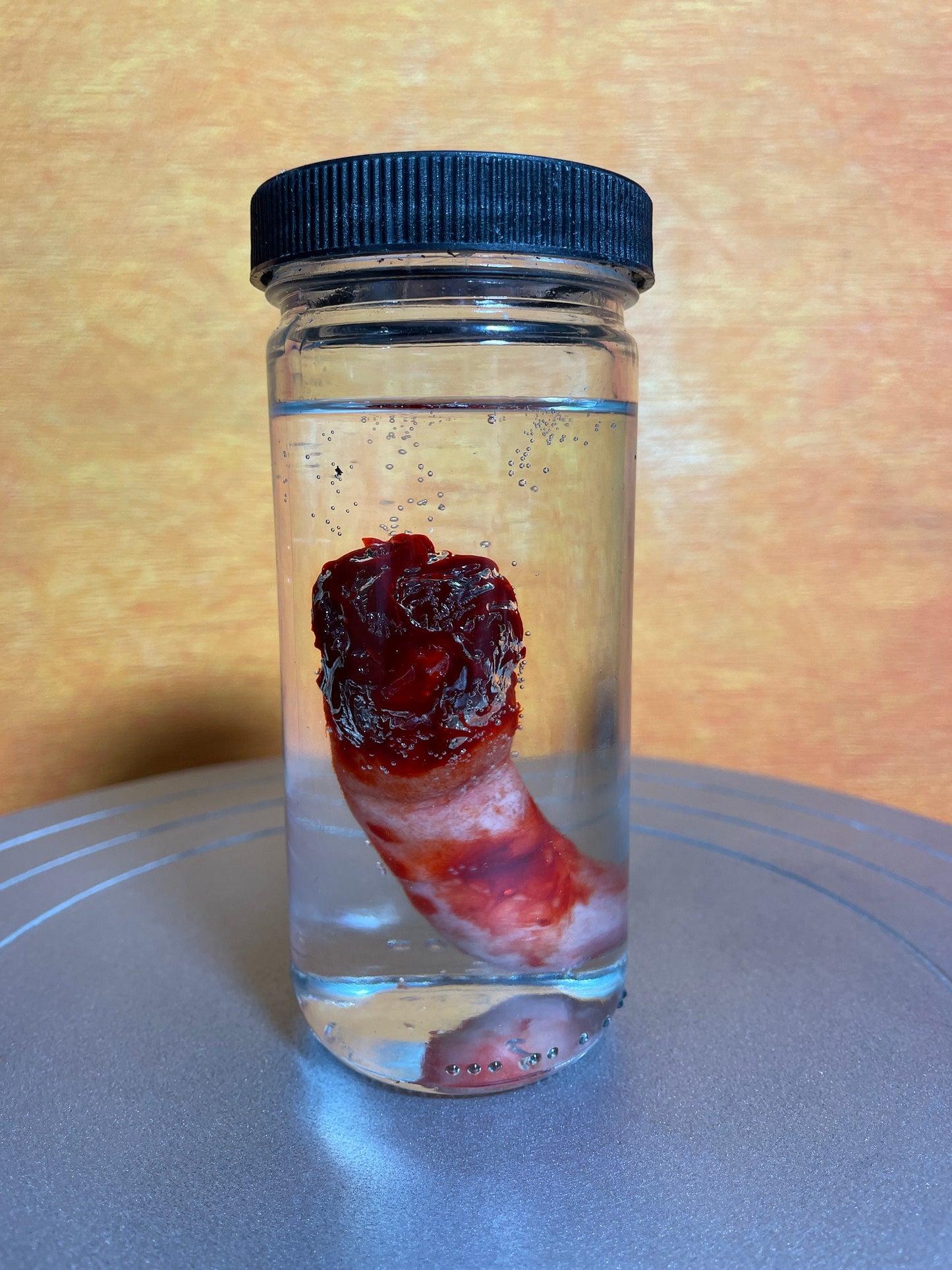 Wet Specimen Severed Finger in Jar. Lights up! No liquids. Great for Halloween, Haunted House, Horror Scenes, Horror props