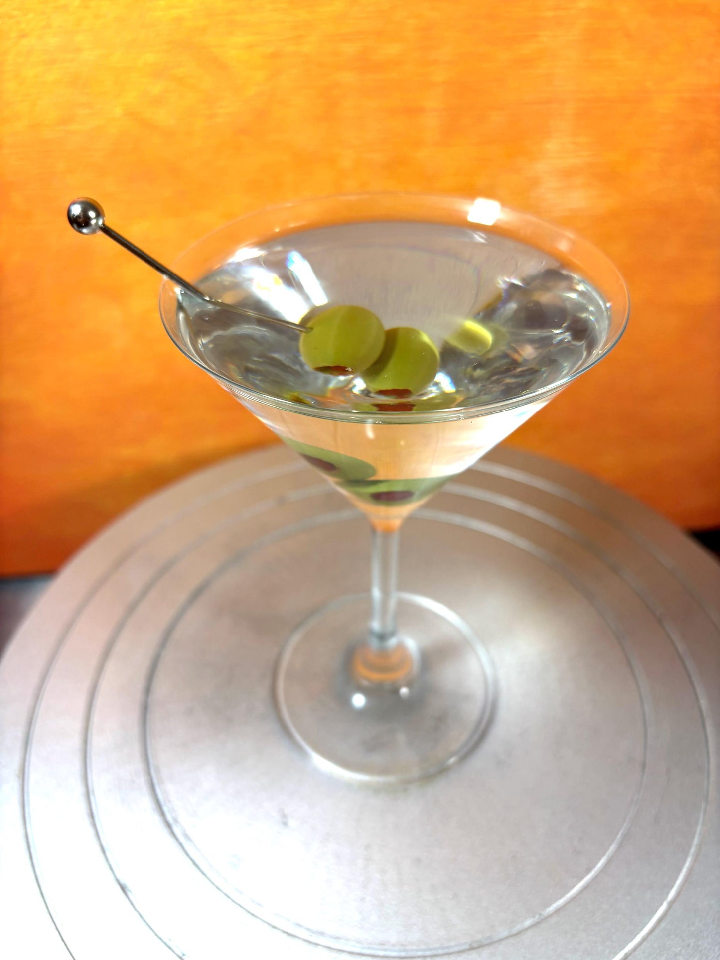 Fake Martini Prop with Olives – Realistic Faux Cocktail