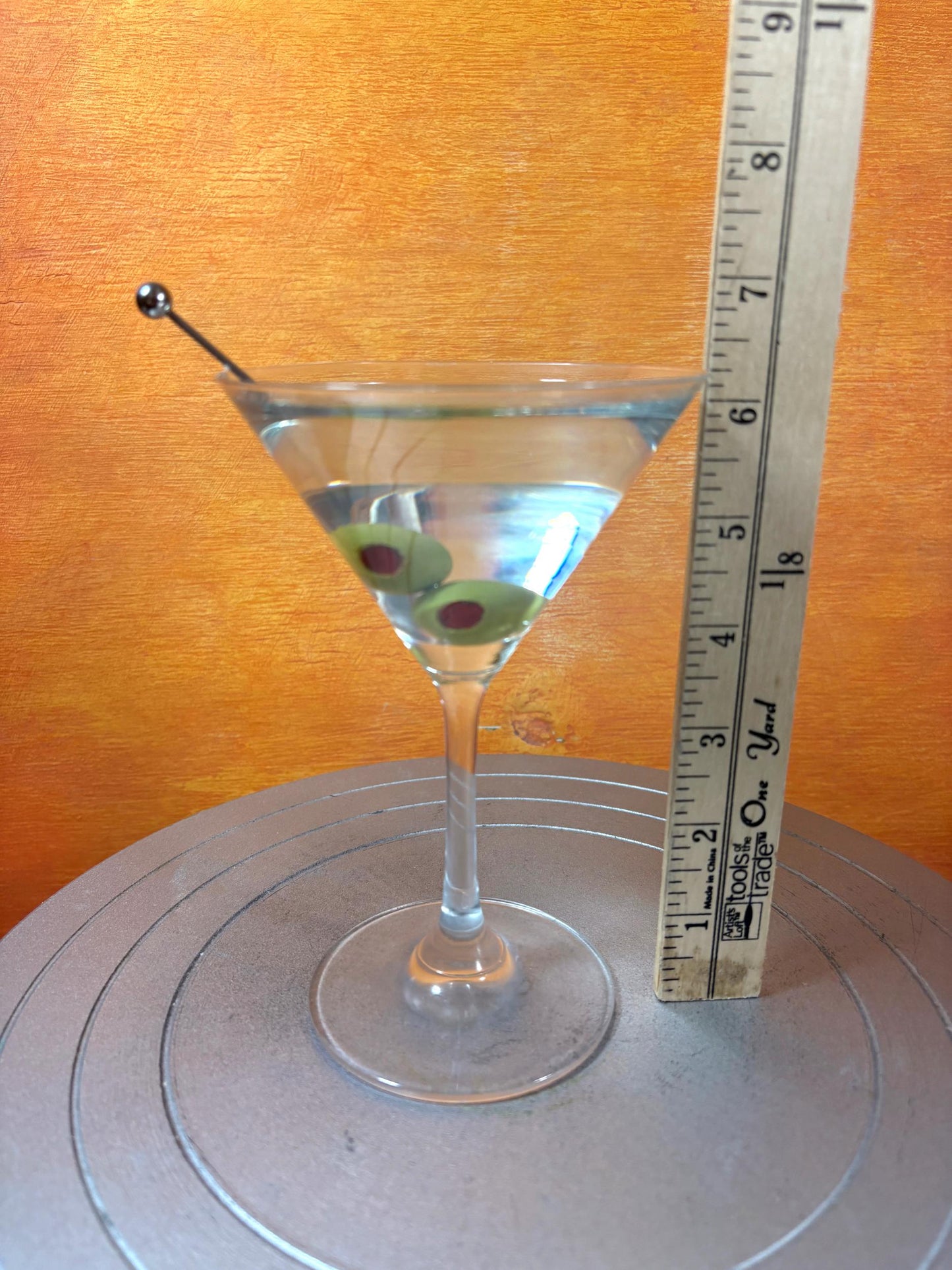 Fake Martini Prop with Olives – Realistic Faux Cocktail