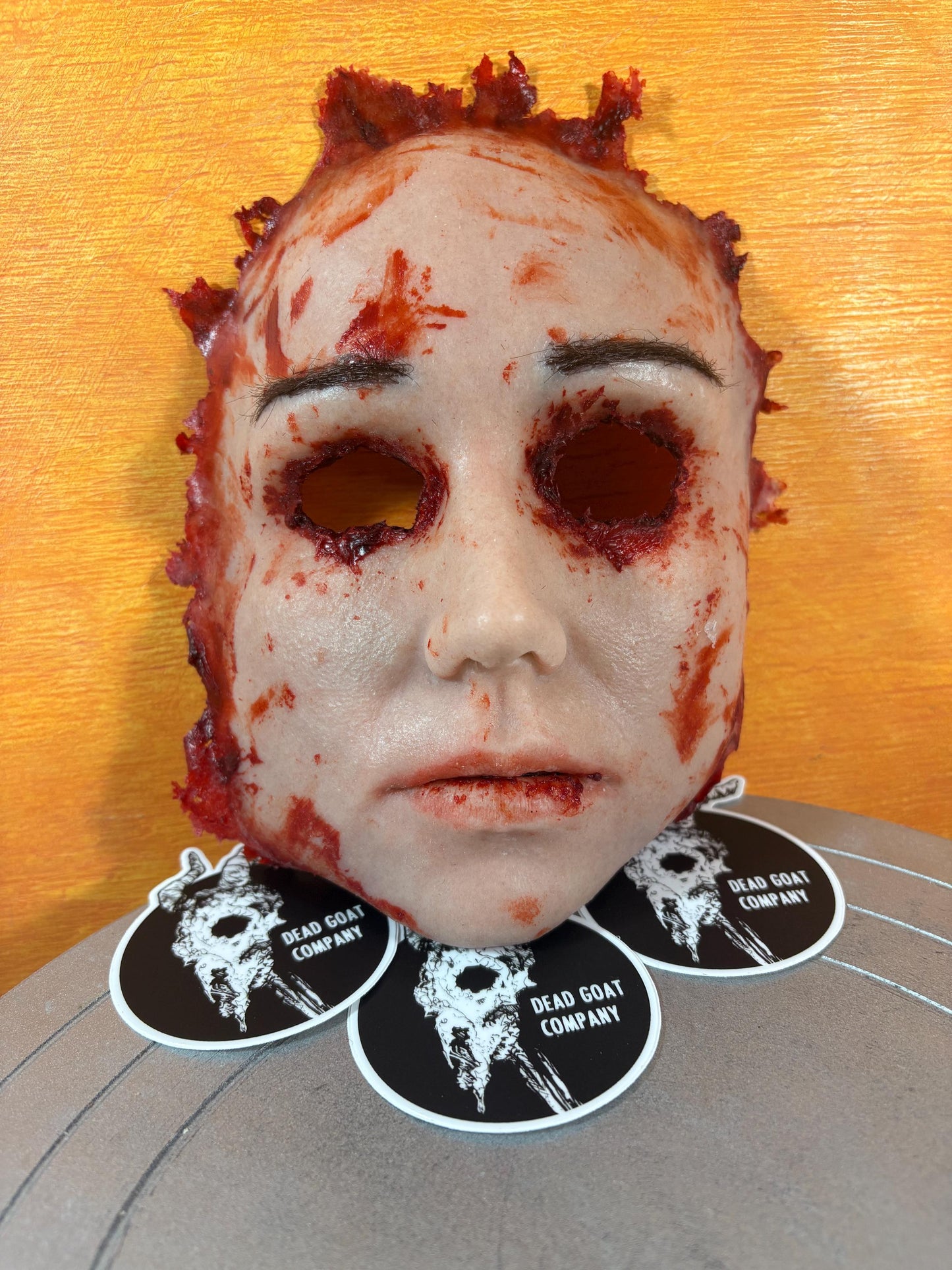 Ed Gein Inspired Female Human Skinned Face Prop – Chainsaw slasher style Horror