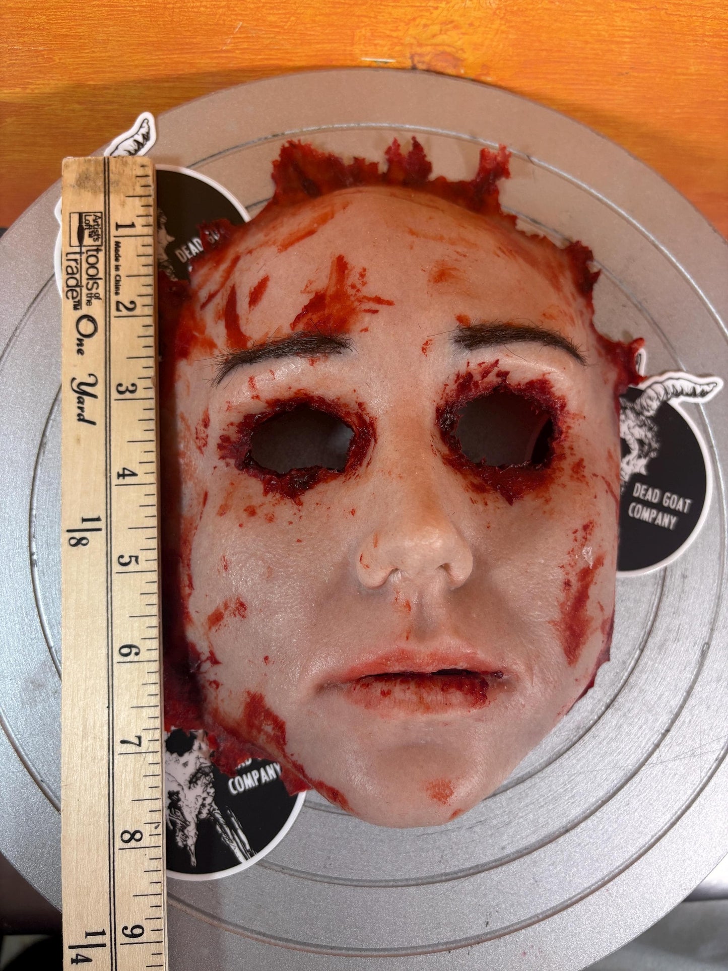 Ed Gein Inspired Female Human Skinned Face Prop – Chainsaw slasher style Horror
