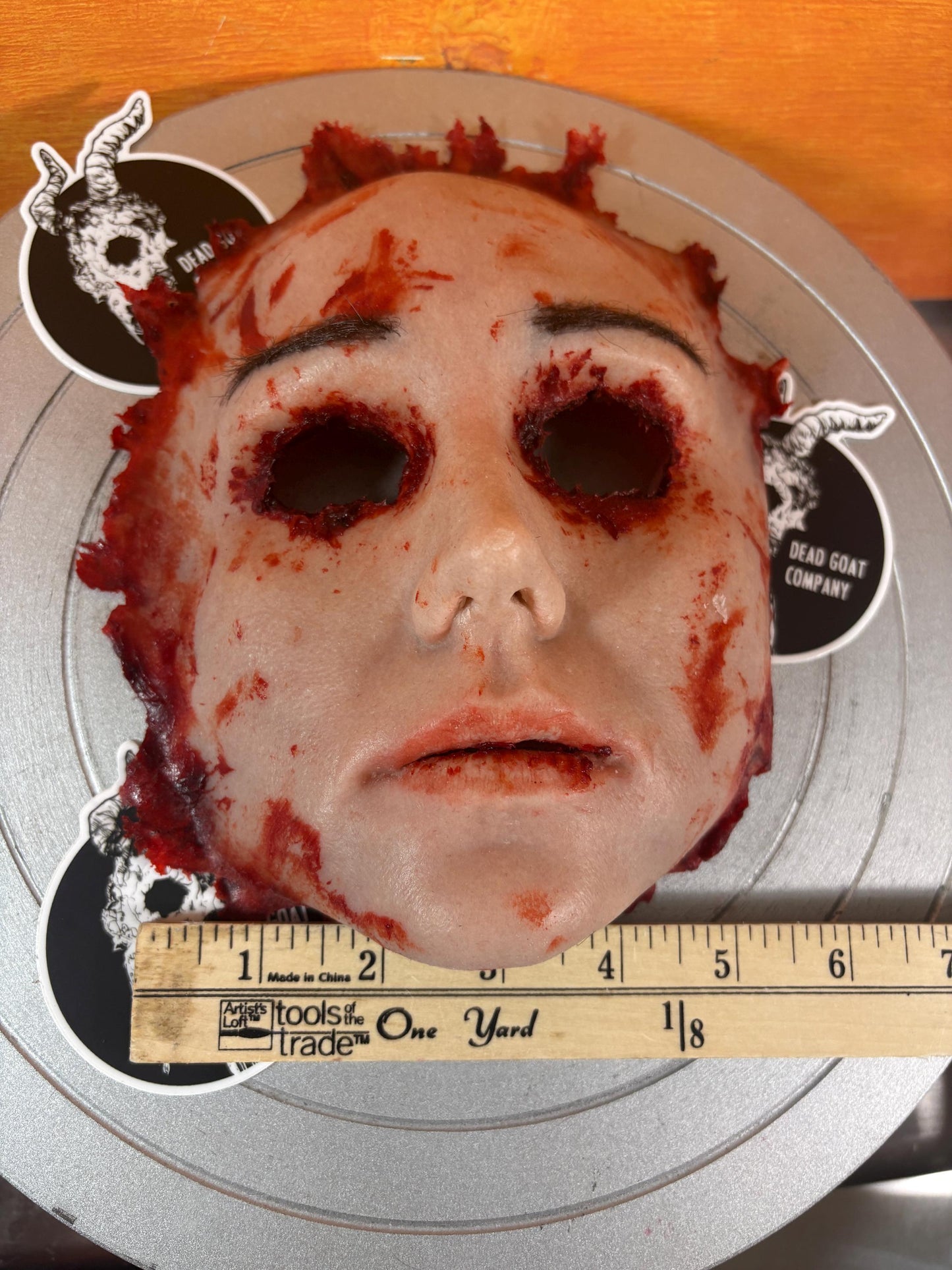 Ed Gein Inspired Female Human Skinned Face Prop – Chainsaw slasher style Horror