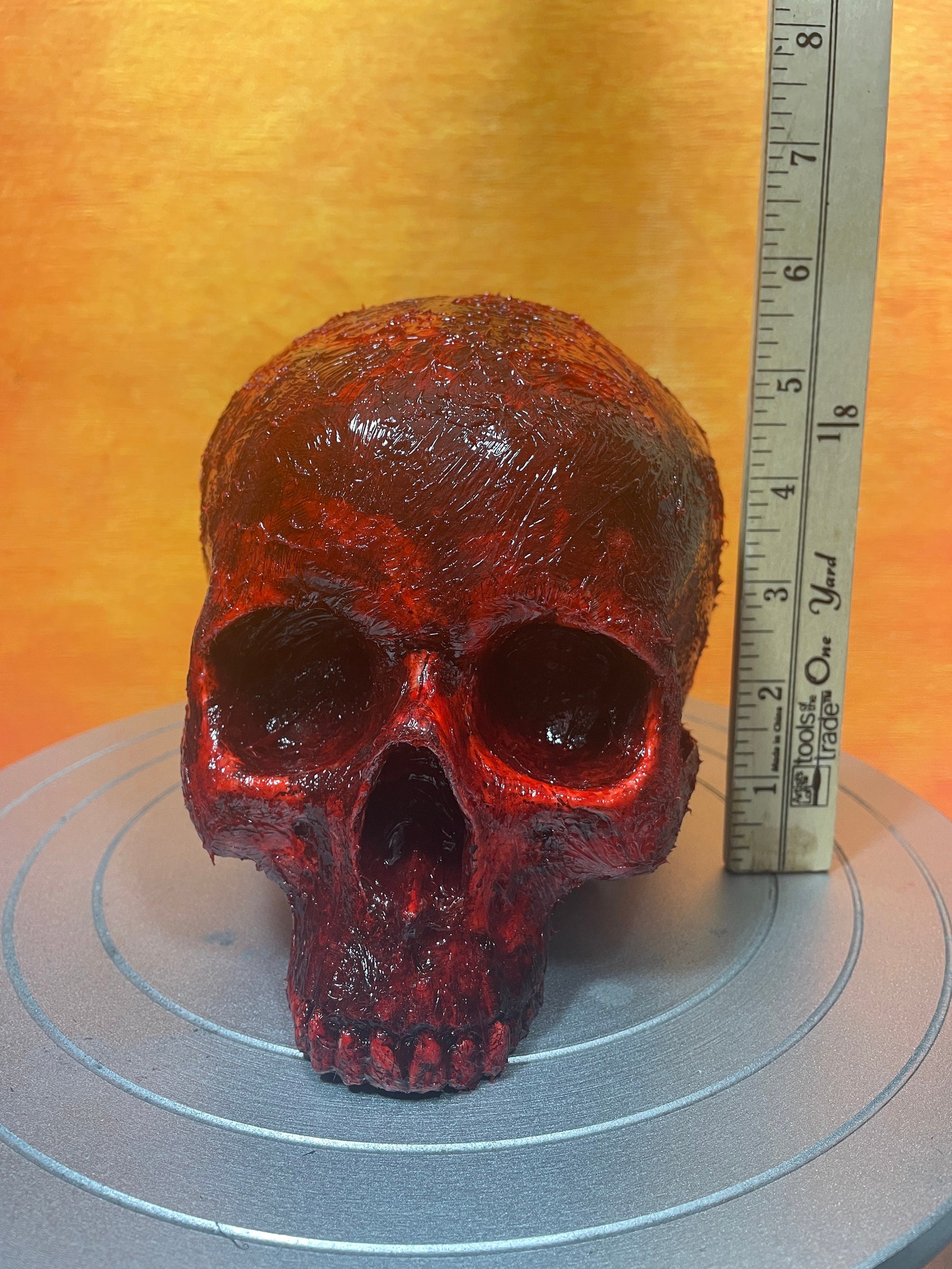 Life size bloody human skull. Great halloween decoration, haunted house prop or horror prop - Dead Goat Company